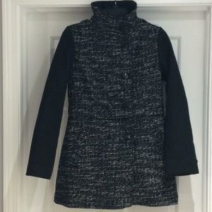 Girl’s Jessica Simpson Black & White Tweed Coat
